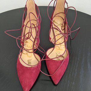 Sam Edelman Helaine Suede Pump Lace Up